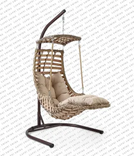 Capri Swing Alaçatı Plus Rattan Bahçe Balkon Salıncağı
