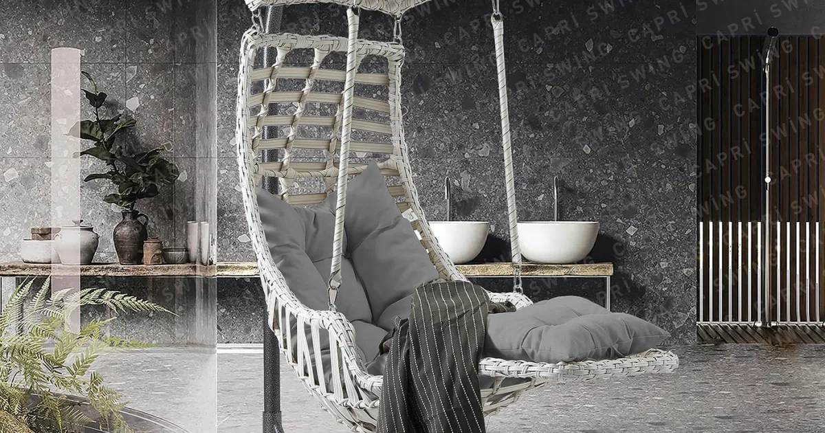 Capri Swing Alaçatı Plus Rattan Bahçe Balkon Salıncağı