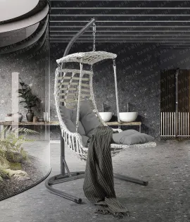 Capri Swing Alaçatı Plus Rattan Bahçe Balkon Salıncağı