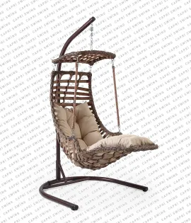 Capri Swing Alaçatı Plus Rattan Bahçe Balkon Salıncağı