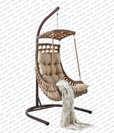 Capri Swing - Alaçatı Tekli Rattan Bahçe - Balkon Salıncağı Capri Swing - Alaçatı Tekli Rattan Bahçe - Balkon Salıncağı