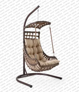 Capri Swing - Alaçatı Tekli Rattan Bahçe - Balkon Salıncağı