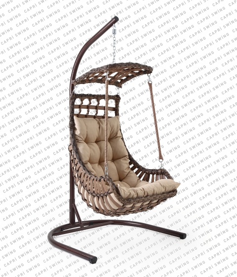Capri Swing - Alaçatı Tekli Rattan Bahçe - Balkon Salıncağı Capri Swing - Alaçatı Tekli Rattan Bahçe - Balkon Salıncağı
