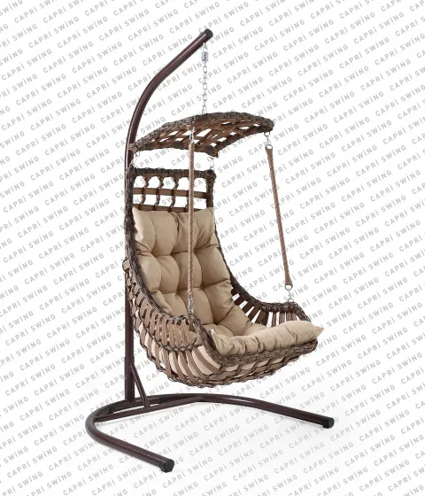 Capri Swing - Alaçatı Tekli Rattan Bahçe - Balkon Salıncağı Capri Swing - Alaçatı Tekli Rattan Bahçe - Balkon Salıncağı
