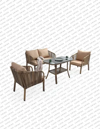 Capri Swing - Artemis İkili Rattan Bahçe - Balkon Oturma Grubu