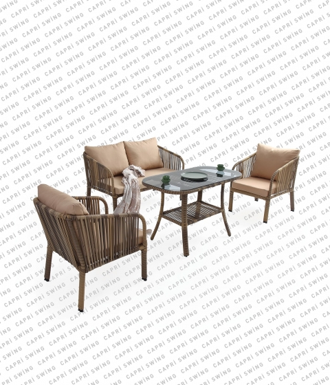 Capri Swing - Artemis İkili Rattan Bahçe - Balkon Oturma Grubu Capri Swing - Artemis İkili Rattan Bahçe - Balkon Oturma Grubu