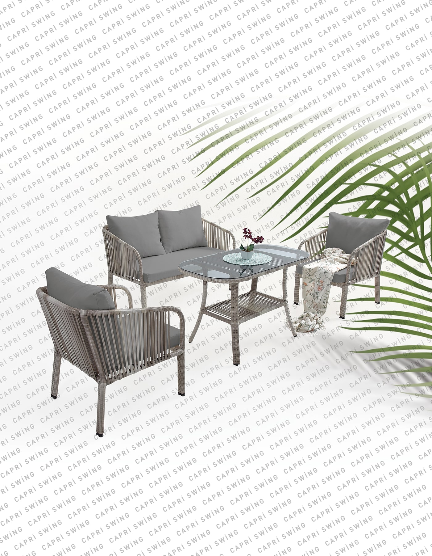 Capri Swing - Artemis İkili Rattan Bahçe - Balkon Oturma Grubu Capri Swing - Artemis İkili Rattan Bahçe - Balkon Oturma Grubu