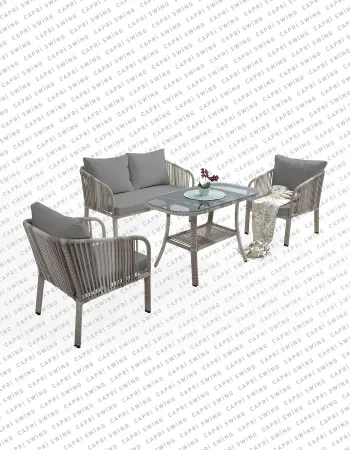 Capri Swing - Artemis İkili Rattan Bahçe - Balkon Oturma Grubu
