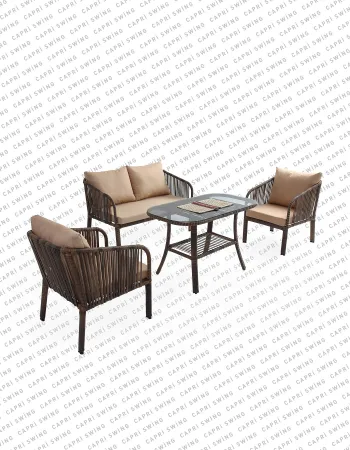 Capri Swing - Artemis İkili Rattan Bahçe - Balkon Oturma Grubu