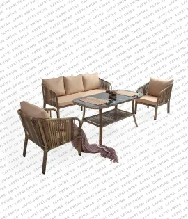 Capri Swing - Artemis Üçlü Rattan Bahçe - Balkon Oturma Grubu Capri Swing - Artemis Üçlü Rattan Bahçe - Balkon Oturma Grubu