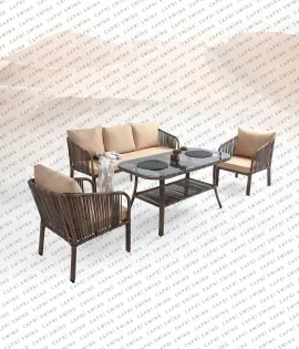 Capri Swing - Artemis Üçlü Rattan Bahçe - Balkon Oturma Grubu Capri Swing - Artemis Üçlü Rattan Bahçe - Balkon Oturma Grubu
