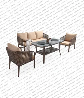 Capri Swing - Artemis Üçlü Rattan Bahçe - Balkon Oturma Grubu Capri Swing - Artemis Üçlü Rattan Bahçe - Balkon Oturma Grubu