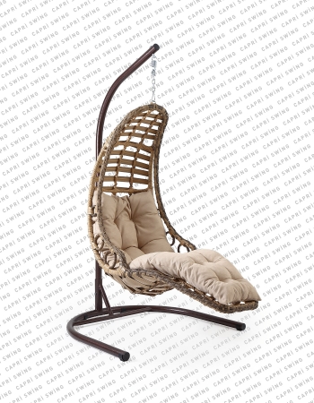 Capri Swing - Bodrum Tekli Rattan Bahçe - Balkon Salıncağı