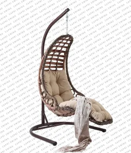 Capri Swing - Bodrum Tekli Rattan Bahçe - Balkon Salıncağı