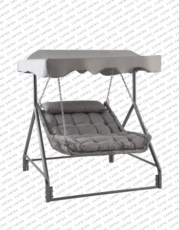 Capri Swing Capri Bed Tenteli Rattan Bahçe Balkon Salıncağı