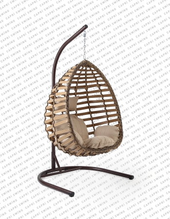 Capri Swing Gümbet Rattan Bahçe Balkon Salıncağı