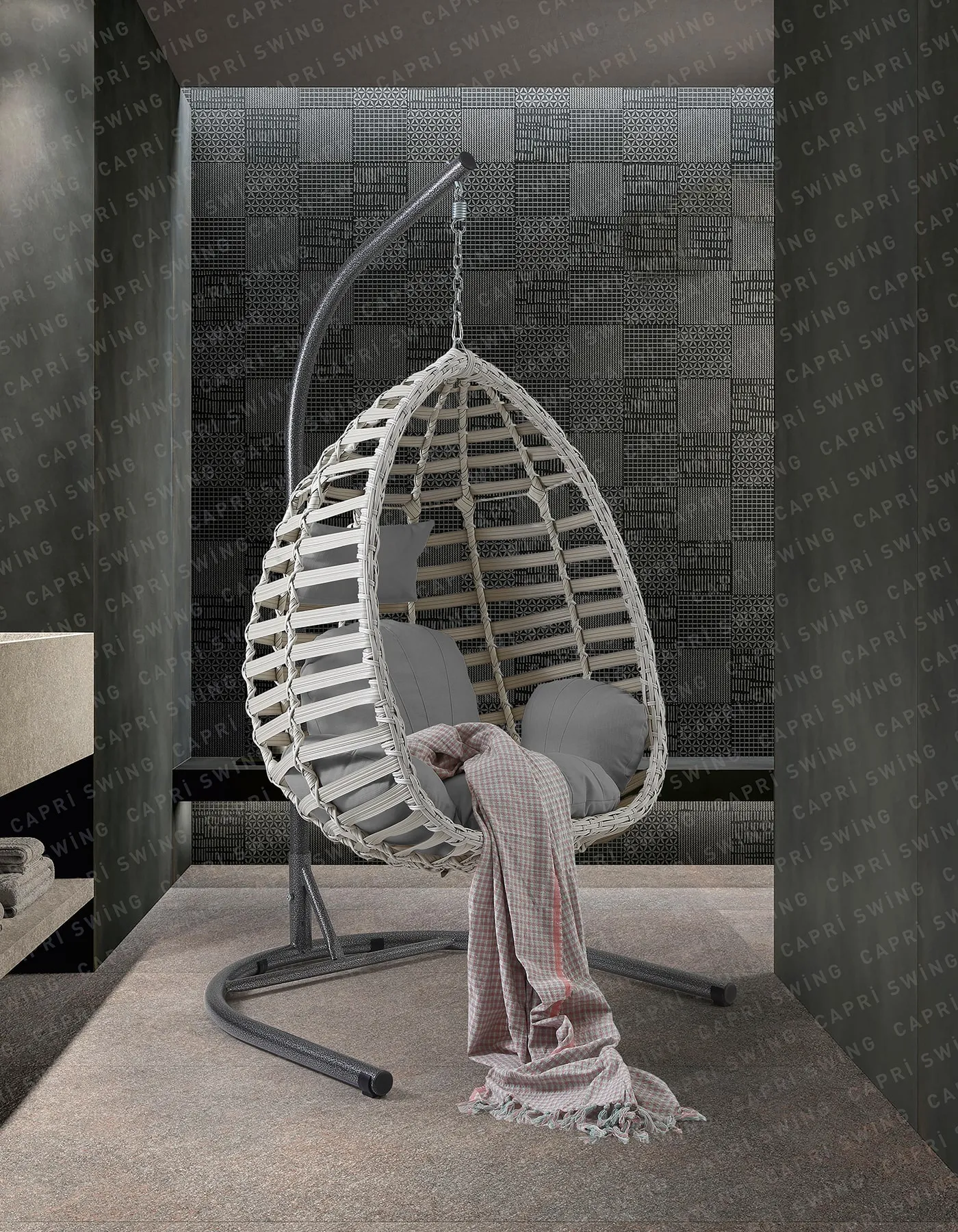 Capri Swing Gümbet Rattan Bahçe Balkon Salıncağı Capri Swing Gümbet Rattan Bahçe Balkon Salıncağı