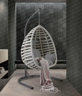 Capri Swing Gümbet Rattan Bahçe Balkon Salıncağı