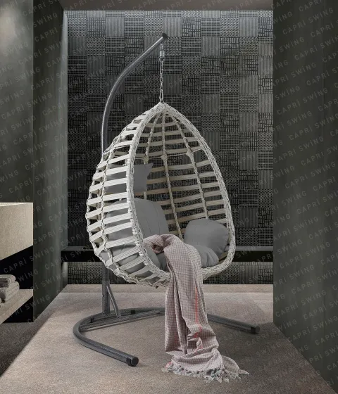 Capri Swing Gümbet Rattan Bahçe Balkon Salıncağı Capri Swing Gümbet Rattan Bahçe Balkon Salıncağı
