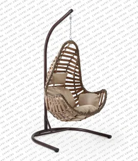 Capri Swing Milas Rattan Bahçe Balkon Salıncağı