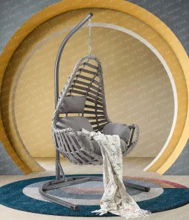 Capri Swing Milas Rattan Bahçe Balkon Salıncağı