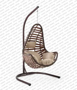 Capri Swing Milas Rattan Bahçe Balkon Salıncağı
