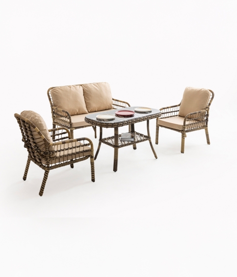 Capri Swing Pisa İkili Rattan Bahçe Balkon Oturma Grubu Capri Swing Pisa İkili Rattan Bahçe Balkon Oturma Grubu