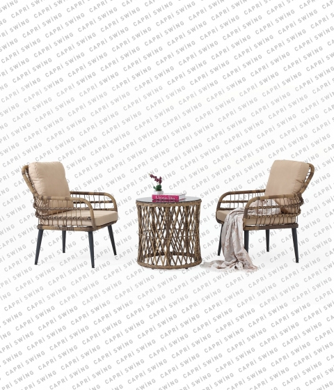 Capri Swing Pisa Tekli Rattan Bahçe Balkon Oturma Grubu Capri Swing Pisa Tekli Rattan Bahçe Balkon Oturma Grubu