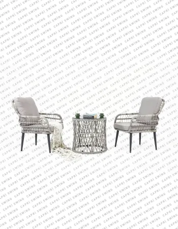 Capri Swing Pisa Tekli Rattan Bahçe Balkon Oturma Grubu