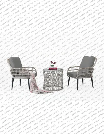 Capri Swing Pisa Tekli Rattan Bahçe Balkon Oturma Grubu