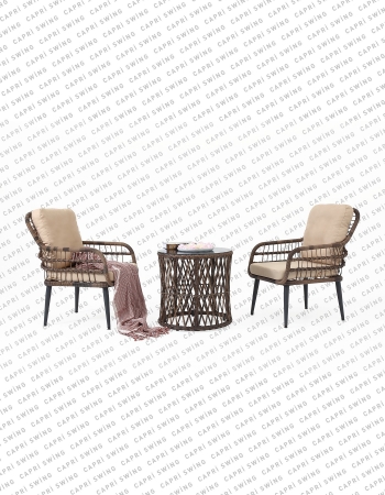 Capri Swing Pisa Tekli Rattan Bahçe Balkon Oturma Grubu Capri Swing Pisa Tekli Rattan Bahçe Balkon Oturma Grubu