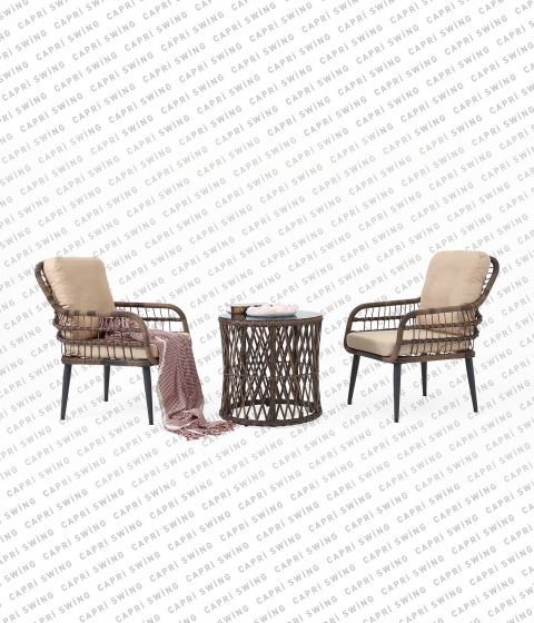 Capri Swing Pisa Tekli Rattan Bahçe Balkon Oturma Grubu Capri Swing Pisa Tekli Rattan Bahçe Balkon Oturma Grubu