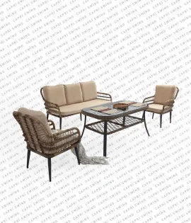 Capri Swing Pisa Üçlü Rattan Bahçe Balkon Oturma Grubu Capri Swing Pisa Üçlü Rattan Bahçe Balkon Oturma Grubu
