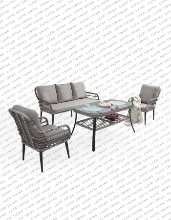 Capri Swing Pisa Üçlü Rattan Bahçe Balkon Oturma Grubu Capri Swing Pisa Üçlü Rattan Bahçe Balkon Oturma Grubu