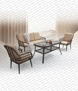 Capri Swing Pisa Üçlü Rattan Bahçe Balkon Oturma Grubu Capri Swing Pisa Üçlü Rattan Bahçe Balkon Oturma Grubu