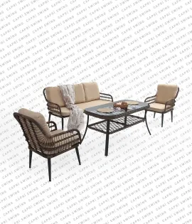 Capri Swing Pisa Üçlü Rattan Bahçe Balkon Oturma Grubu Capri Swing Pisa Üçlü Rattan Bahçe Balkon Oturma Grubu